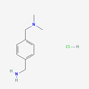 1-(4-(Aminomethyl)phenyl)-N,N-dimethylmethanamine hydrochloride chemical structure (CAS 242452-35-3)