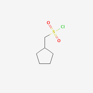 Cyclopentylmethanesulfonyl chloride chemical structure (CAS 242459-85-4)