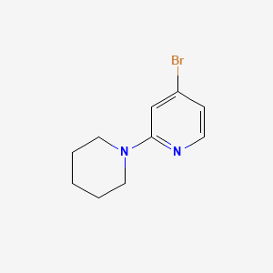 4-Bromo-2-(piperidin-1-yl)pyridine chemical structure (CAS 24255-98-9)