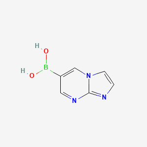 Imidazo[1,2-a]pyrimidin-6-ylboronic acid chemical structure (CAS 2426692-30-8)