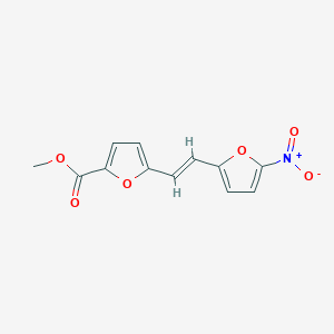 Methyl (E)-5-(2-(5-nitrofuran-2-yl)vinyl)furan-2-carboxylate chemical structure (CAS 24269-96-3)