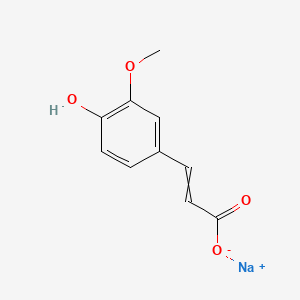 Sodium 3-(4-hydroxy-3-methoxyphenyl)acrylate chemical structure (CAS 24276-84-4)