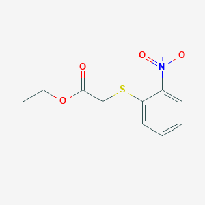 Ethyl 2-((2-nitrophenyl)thio)acetate chemical structure (CAS 24290-27-5)
