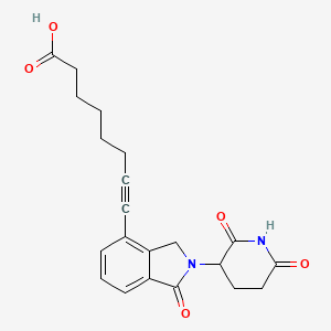8-(2-(2,6-Dioxopiperidin-3-yl)-1-oxoisoindolin-4-yl)oct-7-ynoic acid chemical structure (CAS 2429878-72-6)