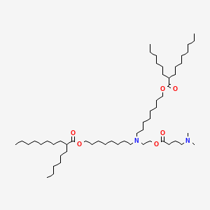 ((2-((4-(Dimethylamino)butanoyl)oxy)ethyl)azanediyl)bis(octane-8,1-diyl) bis(2-hexyldecanoate) chemical structure (CAS 2430034-05-0)
