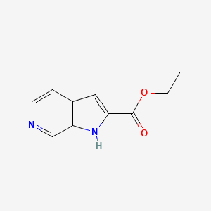 Ethyl 1H-pyrrolo[2,3-c]pyridine-2-carboxylate chemical structure (CAS 24334-19-8)