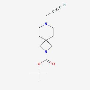 tert-Butyl 7-(prop-2-yn-1-yl)-2,7-diazaspiro[3.5]nonane-2-carboxylate chemical structure (CAS 2434850-33-4)