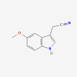 2-(5-Methoxy-1H-indol-3-yl)acetonitrile chemical structure (CAS 2436-17-1)