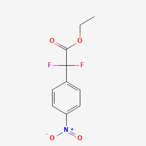 Ethyl 2,2-difluoro-2-(4-nitrophenyl)acetate chemical structure (CAS 243656-25-9)