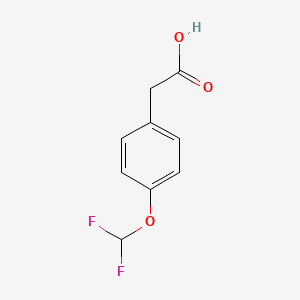 2-(4-(Difluoromethoxy)phenyl)acetic acid chemical structure (CAS 243659-15-6)