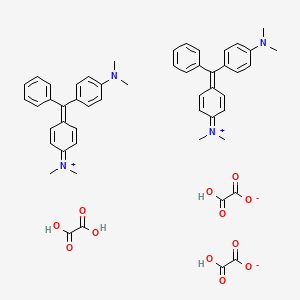 N-[4-[[4-(Dimethylamino)phenyl]phenylmethylene]-2,5-cyclohexadien-1-ylidene]-N-methyl-methanaminium, ethanedioate, ethanedioate(2:2:1) chemical structure (CAS 2437-29-8)