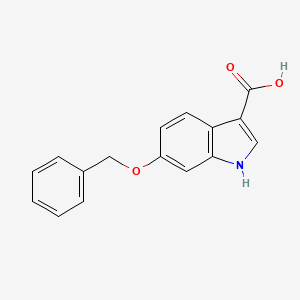 6-(Benzyloxy)-1H-indole-3-carboxylic acid chemical structure (CAS 24370-74-9)