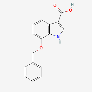 7-(Benzyloxy)-1H-indole-3-carboxylic acid chemical structure (CAS 24370-75-0)