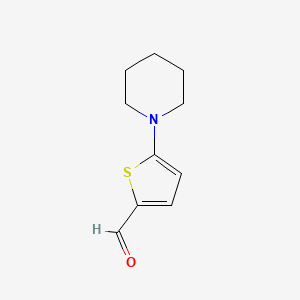 5-(Piperidin-1-yl)thiophene-2-carbaldehyde chemical structure (CAS 24372-48-3)