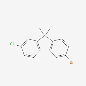 6-Bromo-2-chloro-9,9-dimethyl-9H-fluorene chemical structure (CAS 2437250-05-8)