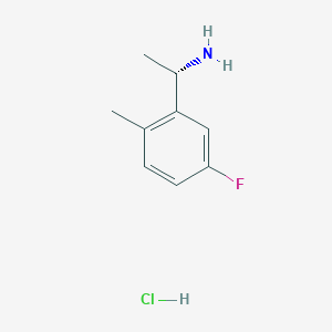 (S)-1-(5-Fluoro-2-methylphenyl)ethanamine hydrochloride chemical structure (CAS 2437254-38-9)