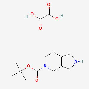 tert-Butyl octahydro-5H-pyrrolo[3,4-c]pyridine-5-carboxylate oxalate chemical structure (CAS 2437438-10-1)