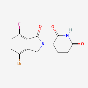 3-(4-Bromo-7-fluoro-1-oxoisoindolin-2-yl)piperidine-2,6-dione chemical structure (CAS 2438239-34-8)