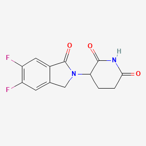 3-(5,6-Difluoro-1-oxoisoindolin-2-yl)piperidine-2,6-dione chemical structure (CAS 2438241-40-6)