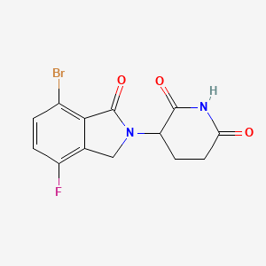 3-(7-Bromo-4-fluoro-1-oxoisoindolin-2-yl)piperidine-2,6-dione chemical structure (CAS 2438243-28-6)