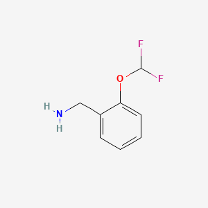 (2-(Difluoromethoxy)phenyl)methanamine chemical structure (CAS 243863-36-7)