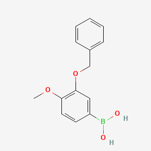 (3-(Benzyloxy)-4-methoxyphenyl)boronic acid chemical structure (CAS 243990-54-7)
