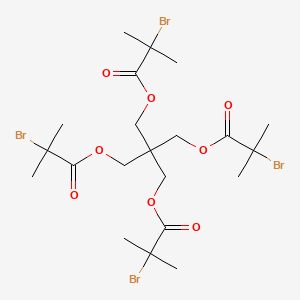 2,2-Bis(((2-bromo-2-methylpropanoyl)oxy)methyl)propane-1,3-diyl bis(2-bromo-2-methylpropanoate) chemical structure (CAS 243991-62-0)