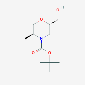 tert-Butyl (2S,5S)-2-(hydroxymethyl)-5-methylmorpholine-4-carboxylate chemical structure (CAS 2440199-02-8)