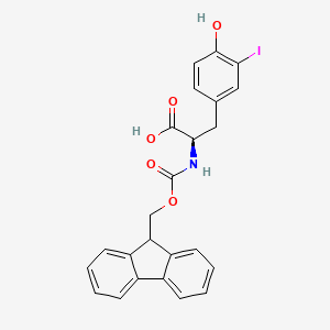 Fmoc-D-Tyr(3-I)-OH chemical structure (CAS 244028-70-4)