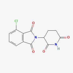 4-Chloro-2-(2,6-dioxopiperidin-3-yl)isoindoline-1,3-dione chemical structure (CAS 244057-36-1)