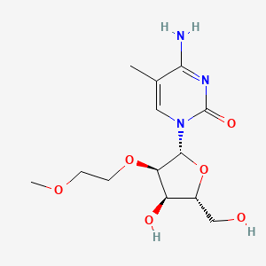 4-Amino-1-((2R,3R,4R,5R)-4-hydroxy-5-(hydroxymethyl)-3-(2-methoxyethoxy)tetrahydrofuran-2-yl)-5-methylpyrimidin-2(1H)-one chemical structure (CAS 244105-55-3)
