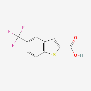 5-(Trifluoromethyl)benzo[b]thiophene-2-carboxylic acid chemical structure (CAS 244126-64-5)