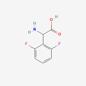 2-Amino-2-(2,6-difluorophenyl)acetic acid chemical structure (CAS 244187-05-1)