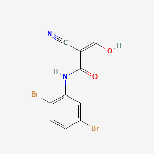 (Z)-2-yano-N-(2,5-dibromophenyl)-3-hydroxybut-2-enamide chemical structure (CAS 244240-24-2)