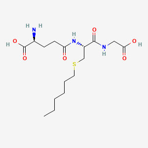 N5-((R)-1-((Carboxymethyl)amino)-3-(hexylthio)-1-oxopropan-2-yl)-L-glutamine chemical structure (CAS 24425-56-7)