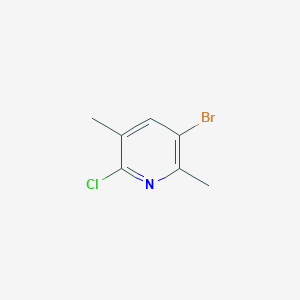 3-Bromo-6-chloro-2,5-dimethylpyridine chemical structure (CAS 2442597-64-8)