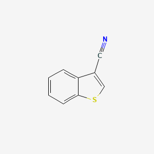 Benzo[b]thiophene-3-carbonitrile chemical structure (CAS 24434-84-2)