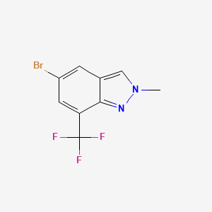 5-Bromo-2-methyl-7-(trifluoromethyl)-2H-indazole chemical structure (CAS 2445579-60-0)