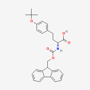 (R)-2-((((9H-Fluoren-9-yl)methoxy)carbonyl)amino)-4-(4-(tert-butoxy)phenyl)butanoic acid chemical structure (CAS 2446043-05-4)