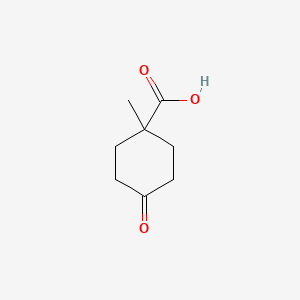 1-Methyl-4-oxocyclohexanecarboxylic acid chemical structure (CAS 24463-41-0)