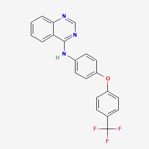 N-(4-(4-(Trifluoromethyl)phenoxy)phenyl)quinazolin-4-amine chemical structure (CAS 2446880-46-0)