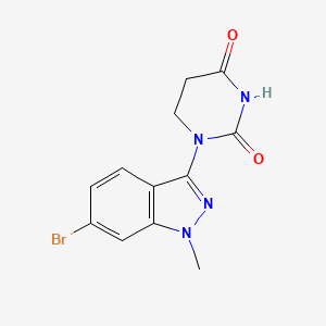 1-(6-Bromo-1-methyl-1H-indazol-3-yl)dihydropyrimidine-2,4(1H,3H)-dione chemical structure (CAS 2446913-88-6)