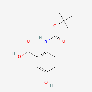 2-tert-Butoxycarbonylamino-5-hydroxybenzoic acid chemical structure (CAS 244765-00-2)