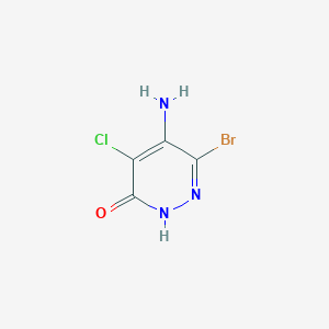 5-Amino-6-bromo-4-chloropyridazin-3(2H)-one chemical structure (CAS 2447686-30-6)