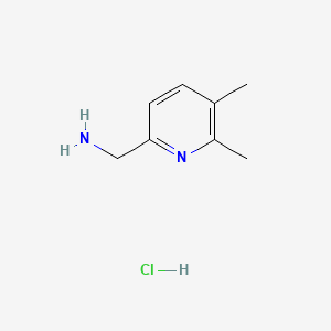 (5,6-Dimethylpyridin-2-yl)methanamine hydrochloride chemical structure (CAS 2448337-17-3)
