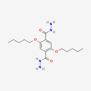 2,5-Bis(pentyloxy)terephthalohydrazide chemical structure (CAS 2450942-48-8)