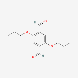 2,5-Dipropoxyterephthalaldehyde chemical structure (CAS 245116-57-8)
