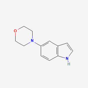 4-(1H-Indol-5-yl)morpholine chemical structure (CAS 245117-16-2)