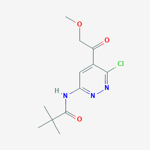 N-(6-Chloro-5-(2-methoxyacetyl)pyridazin-3-yl)pivalamide chemical structure (CAS 2452465-37-9)