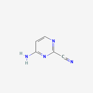 4-Aminopyrimidine-2-carbonitrile chemical structure (CAS 245321-46-4)